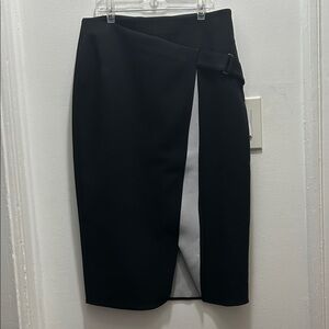 Halogen Black Pencil Skirt with Belted Detail